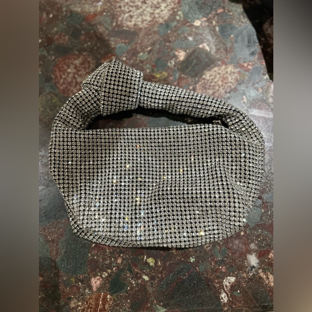 Gemmed Purse with Knot Strap